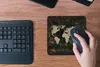 MuchoWow® Mauspad Mousepad Weltkarte - Blumen - Pflanzen Produktbild-Vorschau 4