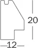 Cornice in legno, motivo a silhouette, MDF con finitura Anteprima dell’immagine prodotto 6