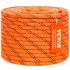 A tightly coiled rope, predominantly orange with black diamond patterns, lies on a white background. An orange tag with white text is attached to the rope. Anteprima dell’immagine prodotto