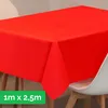 Tischdecke aus stoffähnlichem Vlies, 1m x 2,50m Rot,  100 Produktbild-Vorschau 1