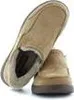 A close-up view of two tan slippers against a white background. Produktbild-Vorschau
