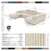 Wohnlandschaft Cordo U-Form XXL 345 cm Schlaffunktion 2 Produktbild-Vorschau 5
