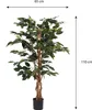 Mica Decorations Ficus Kunstpflanze - H110 x Ø65 cm - Grün Produktbild-Vorschau 9