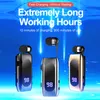 Three wireless earbuds with charging cases are displayed against a blue, futuristic background with light beams. Produktbild-Vorschau