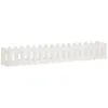The Living Store Hochbeet Lattenzaun-Design Weiß 200x30x30 Produktbild-Vorschau 3