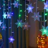 2 Stück Schneeflocke Lichterkette 94LEDs Lichtervorhang Produktbild-Vorschau 4