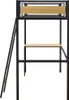 Letto a soppalco con scrivania "Ethan" - 90 x 190 cm - Nero Anteprima dell’immagine prodotto 5