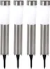 4er Set LED Solarleuchte, Edelstahl, Erdspieß, H 56 cm Produktbild-Vorschau 1