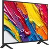 A television set with a colorful abstract image displayed on its screen, shown from a slightly angled front view with its stand. Voir les images du produit