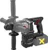 A cordless rotary hammer drill with a battery pack attached. Produktbild-Vorschau