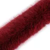 Kunstfell Fellbesatz ab 1m x 9cm Meterware Kunstpelz Fellstrang Fellstoff Fellkragen weinrot Produktbild-Vorschau