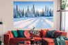 MuchoWow® Poster Wald - Schnee - Winter 180x120 cm - Produktbild-Vorschau 2