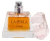 La Perla J’aime Flakon mit sichtbarem silbernem Sprühkopf, daneben eine abgenommene, rosa facettierte Deckelkappe. Produktbild-Vorschau
