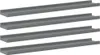 vidaXL Wandregale 4 Stk. Grau 80x9x3 cm Produktbild-Vorschau 1