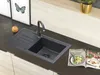 VBChome Spülbecken Granit Schwarz 70 x 44 cm Einzelbecken Produktbild-Vorschau 4