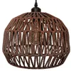 A close-up studio shot of a brown woven pendant light. Anteprima dell’immagine prodotto