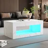 okwish Couchtisch Wohnzimmertisch Rechteckig, LED-Hochglanz Produktbild-Vorschau 3