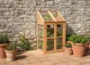 BELIANI Mini-Gewächshaus Hellbraun Holz u. Polycarbonat 3 Produktbild-Vorschau 4