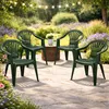 4er Stapelstuhl Bistrostuhl Gartenstuhl MOJAWO ALTEA Grün Kunststoff Produktbild-Vorschau
