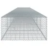 vidaXL Gabione mit Deckel 800x100x50 cm Verzinktes Eisen Produktbild-Vorschau 4