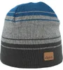 Eisglut gestreifte Strickmütze Rusho  in blau