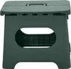 A dark gray foldable stool shown from the side against a white background. Produktbild-Vorschau