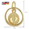 trendor 75395 Taufring Babyfüße Gold 585 / 14 Karat mit vergoldeter Kette 6 Produktbild-Vorschau