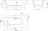 Mexen Roxy freistehende Badewanne 180 x 85 cm, weiß, mit Produktbild-Vorschau 6
