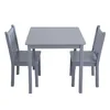 Set da tavolo per bambini in legno, grigio, 2 sedie, tavolo Anteprima dell’immagine prodotto 6