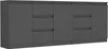 Kommode - Anthrazit - 200 x 33 x 76 cm - Modern R-200-S6 Produktbild-Vorschau 1