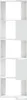 A white, five-shelf corner bookshelf against a white background. Anteprima dell’immagine prodotto