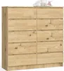 Komoda AKORD K120 Dąb Artisan 120 cm 10 szuflad kolor Dąb Podgląd zdjęcia produktu 1
