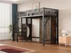 Letto a soppalco Sweiko in metallo 90 × 200 cm con design a Anteprima dell’immagine prodotto 7