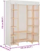 vidaXL Armadio bianco 135 x 40 x 170 cm tessuto Anteprima dell’immagine prodotto 5