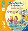 Illustration of children in a kindergarten setting, with a book cover overlay. Náhľad obrázku produktu