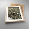 Gerahmtes Poster - Rahmen in heller Eiche - Werkstatt Motor Produktbild-Vorschau 3