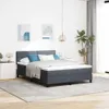 vidaXL Boxspringbett mit Matratze Dunkelgrau 160 x 200 cm Produktbild-Vorschau 2