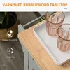 HOMCOM Desserte ilôt de cuisine multi rangements 2 tiroirs Voir les images du produit 3