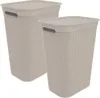 2er Set Wäschesammler 50 l BRISEN, Farbe:Cappuccino Produktbild-Vorschau 1