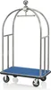 Carrello portabagagli, 112 x 61 x 186 cm, argento/blu Anteprima dell’immagine prodotto 1