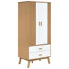 vidaXL Kleiderschrank OLDEN Weiß Braun 76,5x53x172cm Produktbild-Vorschau 1