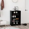 vidaXL Botník černý 60x35x92 cm Dřevěný materiál Náhled obrázku produktu 3