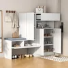 Merax Armoire à chaussures 2 en 1 avec banc, benne à Voir les images du produit 4