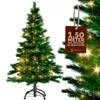 CASARIA® Weihnachtsbaum künstlich 150 cm Lichterkette 100 Produktbild-Vorschau 1