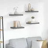 vidaXL Závěsné police 4 ks. Vysoce lesklá šedá 40x23x3,8 cm Náhled obrázku produktu 2