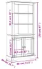 vidaXL Bufetová skříň Mexico Style Pine 80x40x170 cm Náhled obrázku produktu 8