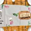 Mode Tulpe Hase Ostern Tischläufer, Saisonnal Frühling Produktbild-Vorschau 5