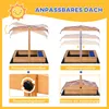 Outsunny Sandkasten Sandkiste mit Dach Holz Bodenloses Produktbild-Vorschau 4