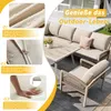 L-förmiges Gartensofa für 8 Personen Eisengestell mit Produktbild-Vorschau 3
