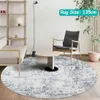 Unyqoos® Moderner runder Teppich 135 cm, Grau – abstraktes Produktbild-Vorschau 2